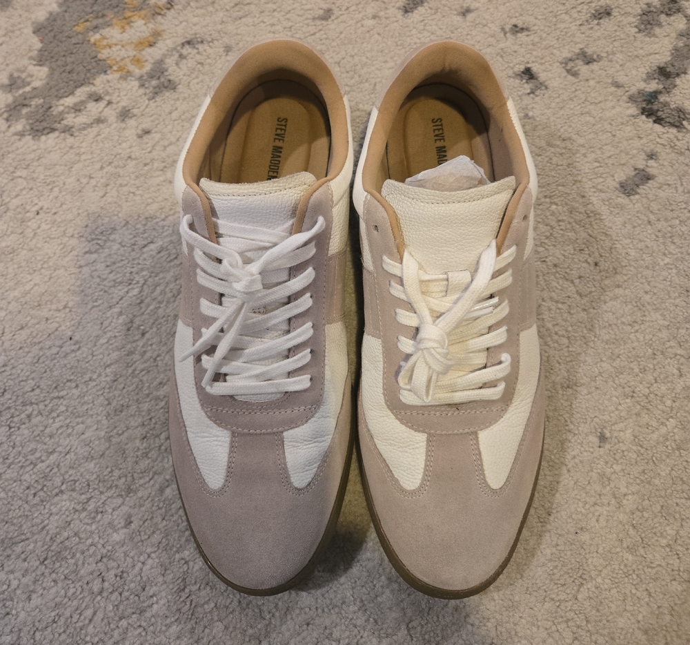 Steve Madden Men's Cream and Tan Sneakers